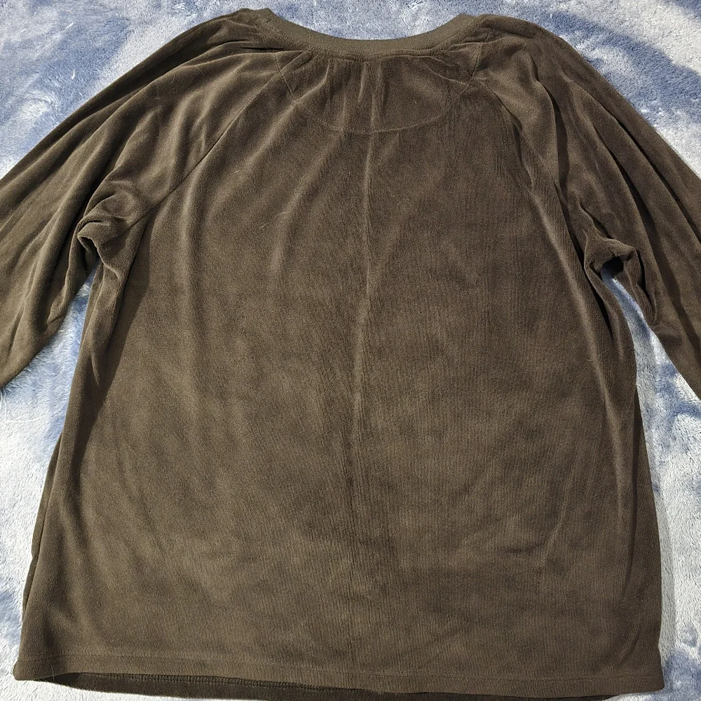 Womens Black Velour Medium Pajamas - Picture 6 of 9